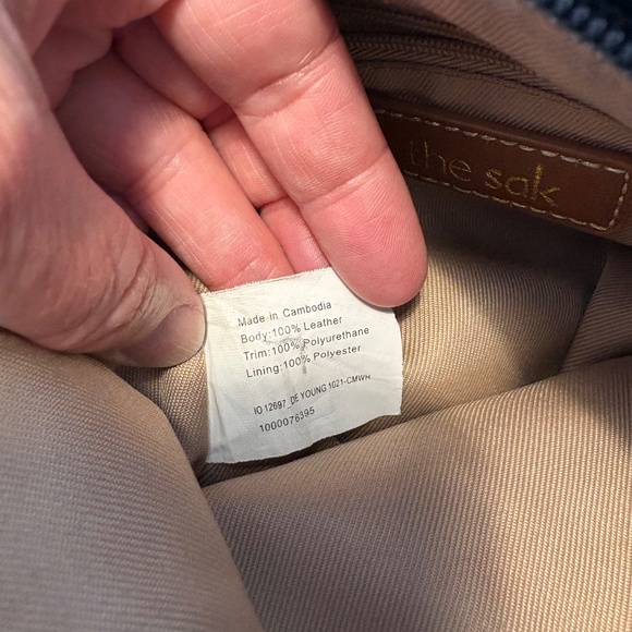 Navy blue The Sak leather crossbody hobo bag - Picture 8 of 12